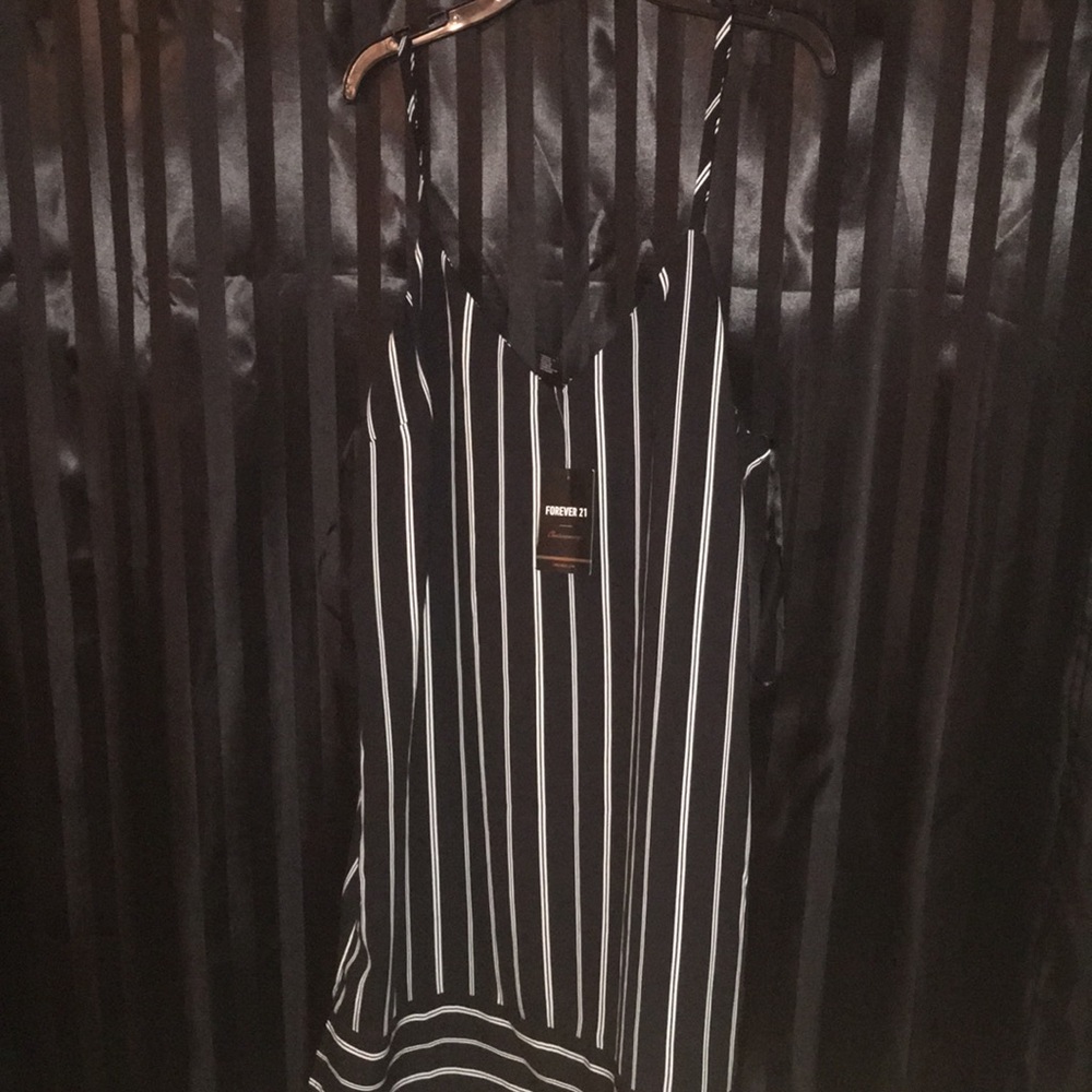 Black spaghetti strap Tunic